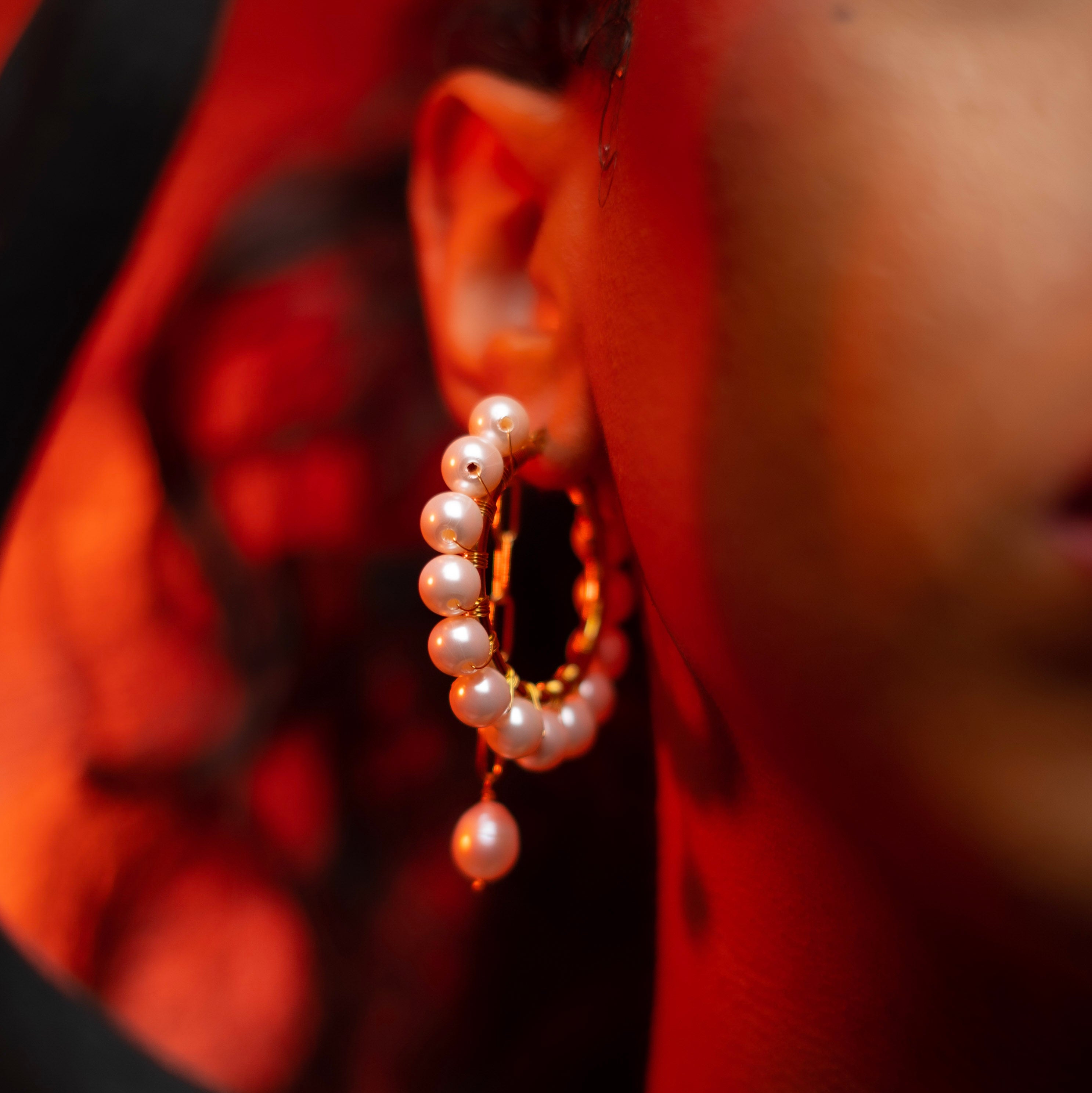 Pearl Me Up Hoop Earrings